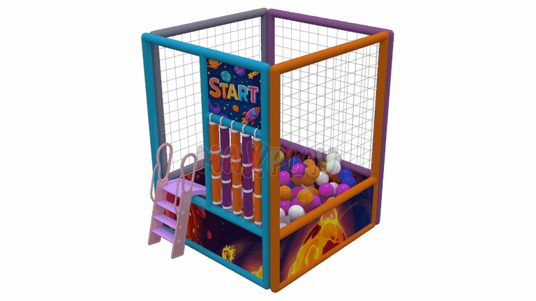 2m x 2m x 2h Ball Pool with Slide