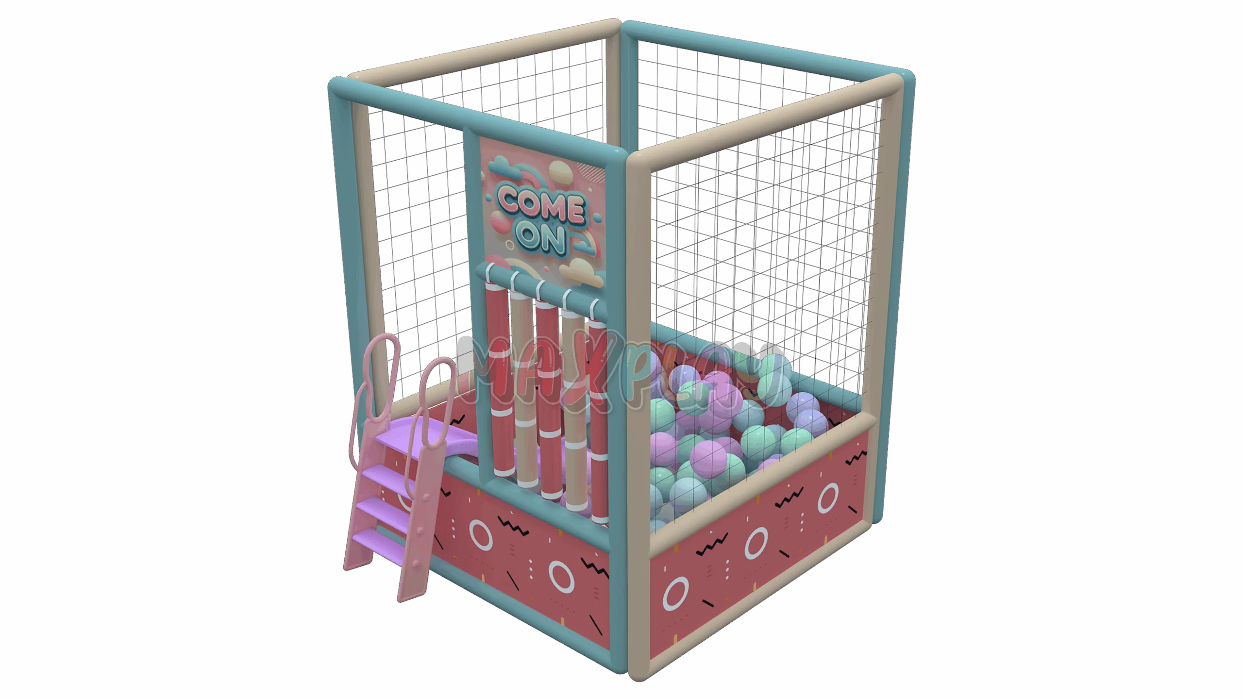 160cm x 160cm Ball Pool with Slide