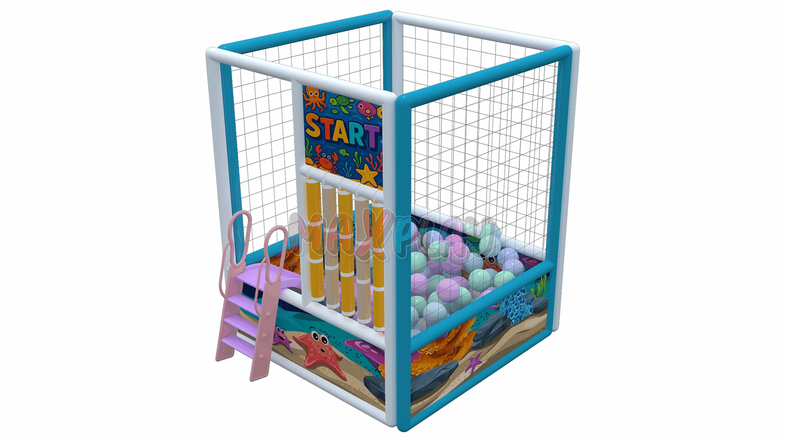 160cm x 160cm Top Havuzu Kaydıraklı