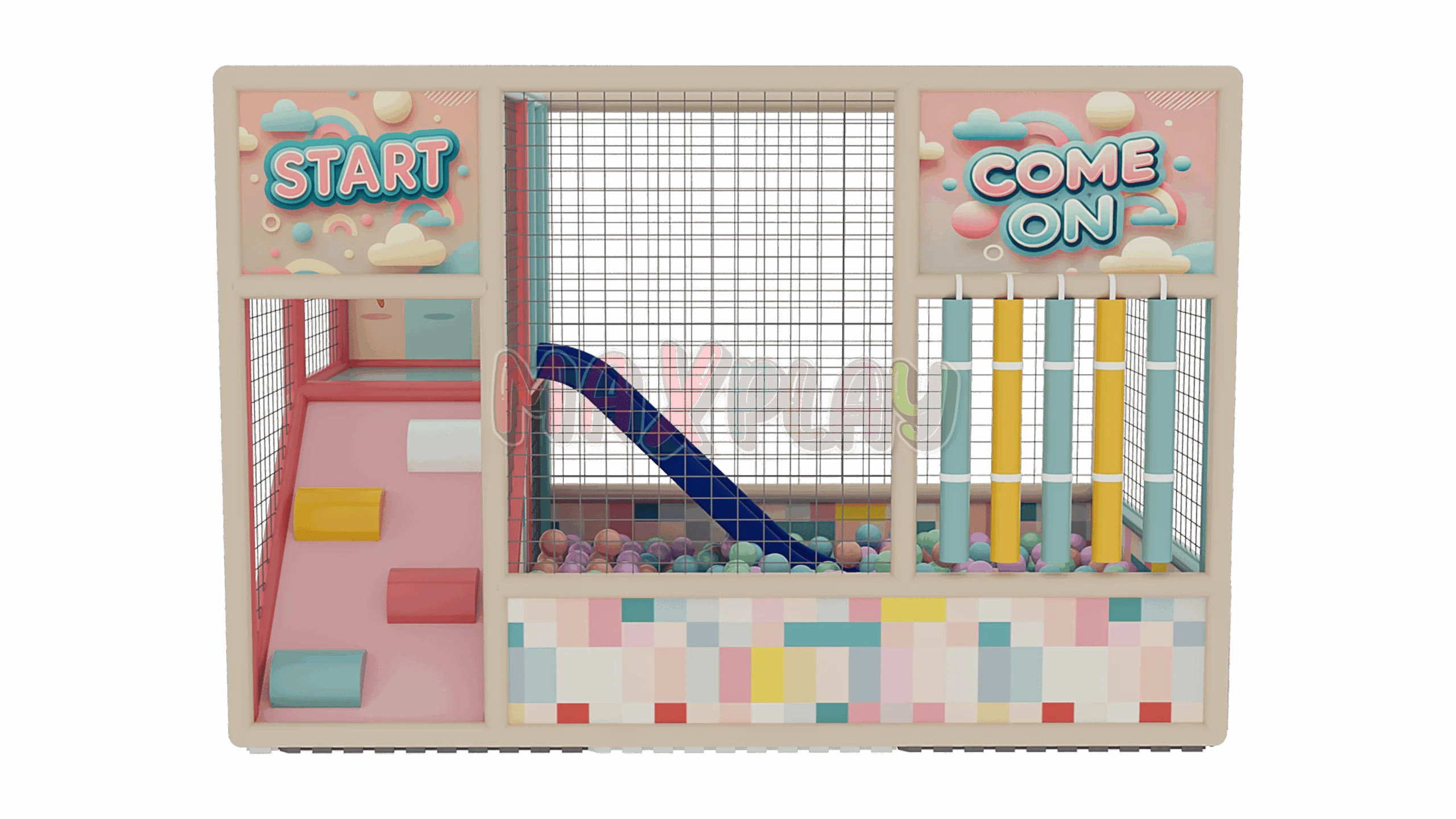 2m x 3m x 2h Rampalı Top Havuzu