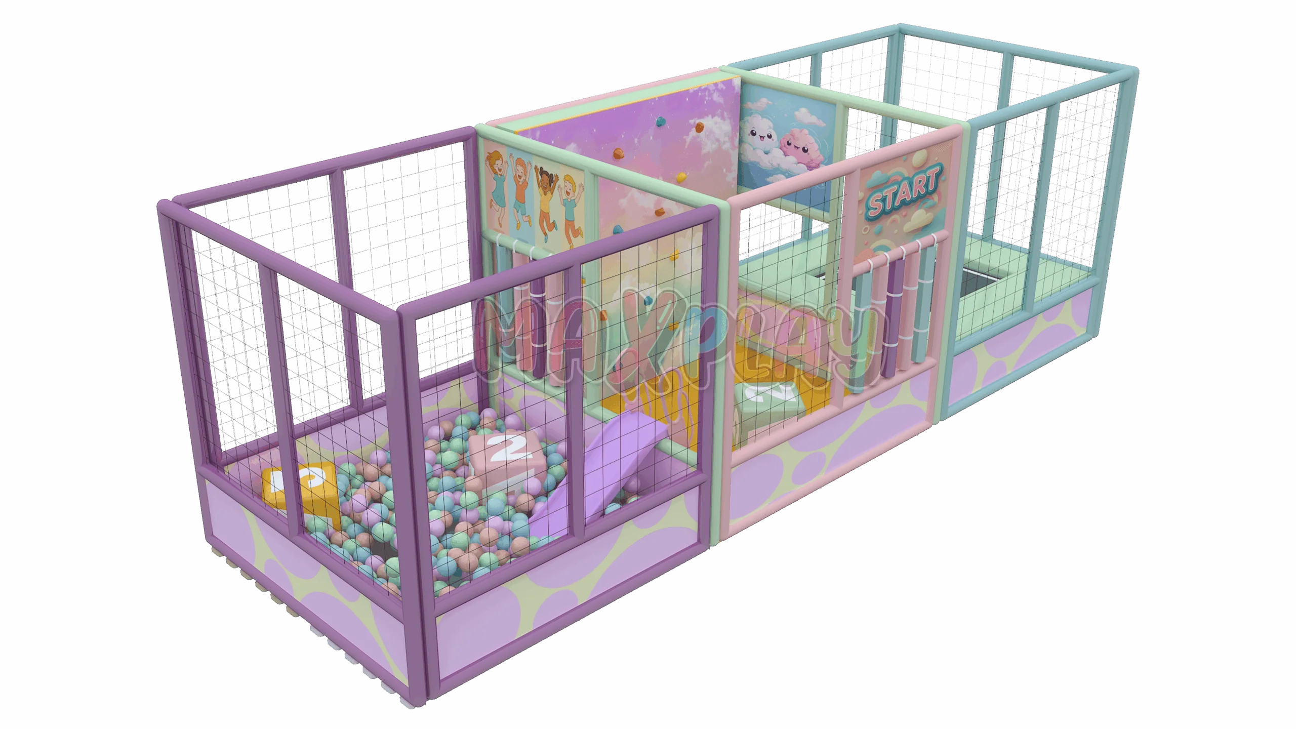 2m x 6m x 2h Ball Pool and Playground