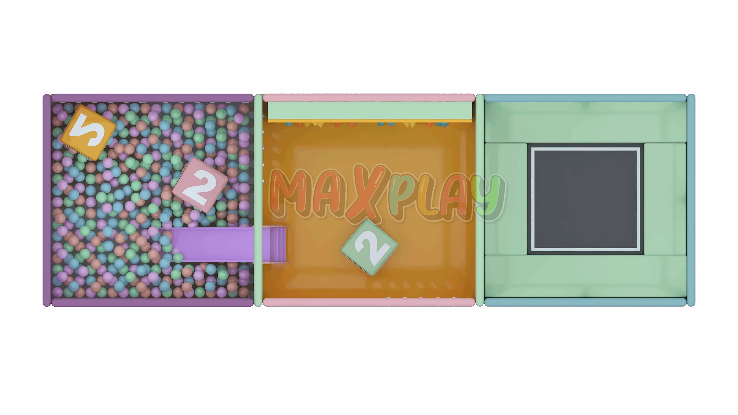 2m x 6m x 2h Ball Pool and Playground