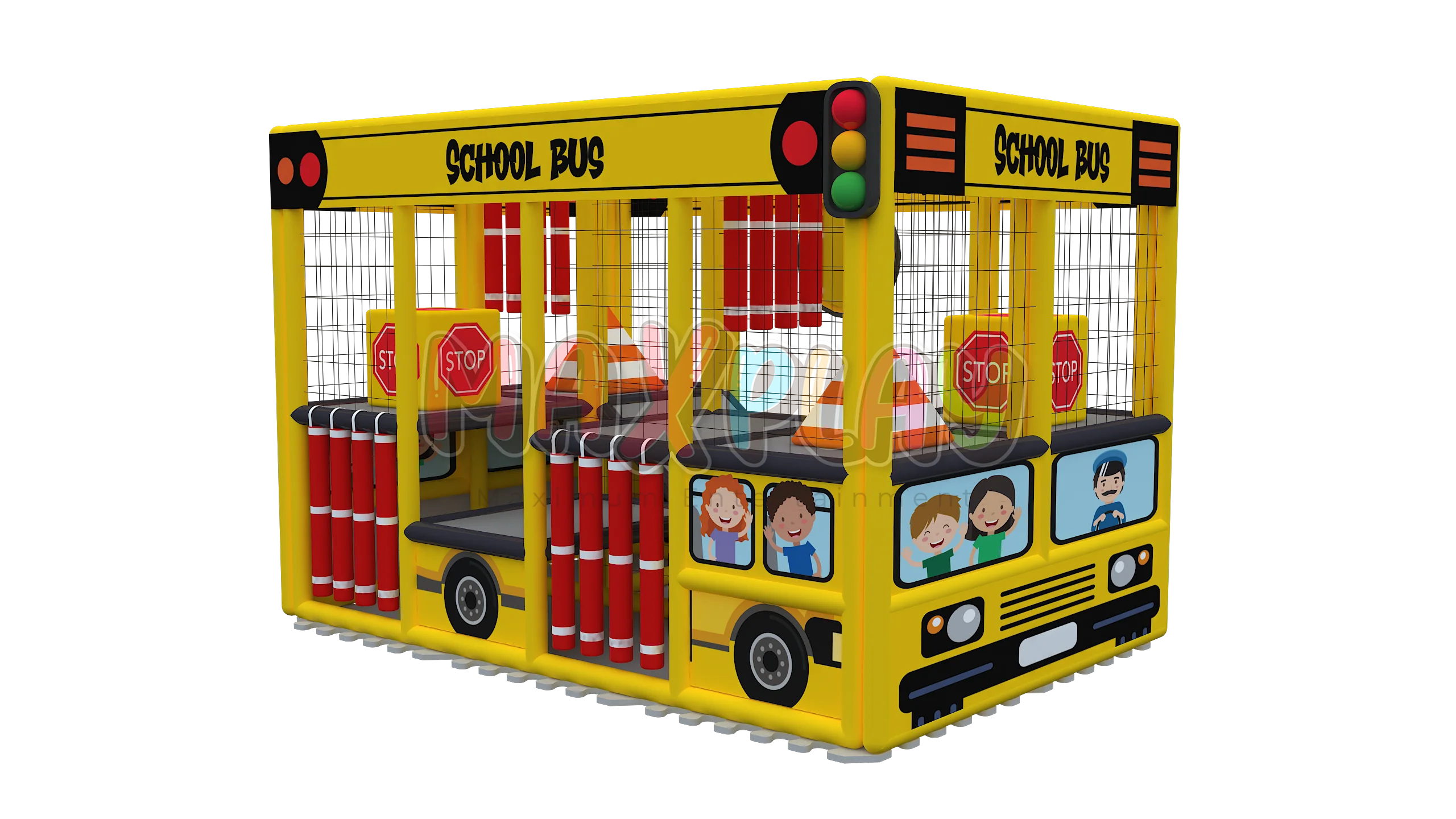 2m x 3m x 2h School Bus Maze