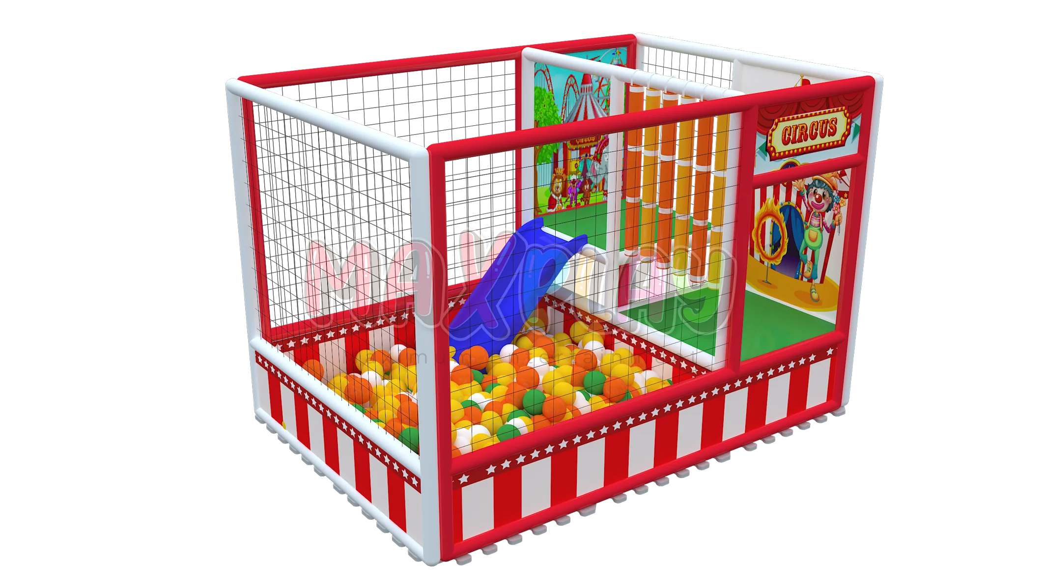 3m x 2m x 2h Cascading Ball Pool