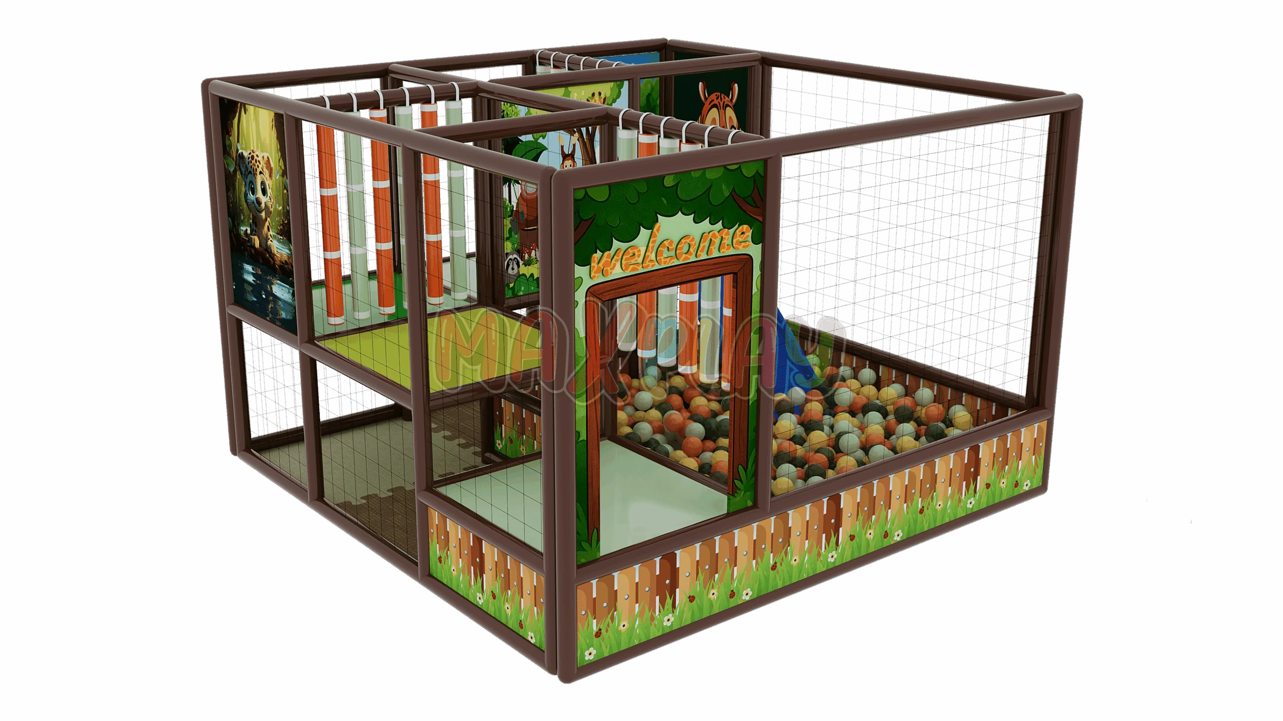 3m x 3m x 2.50h Ball Pool with Slide