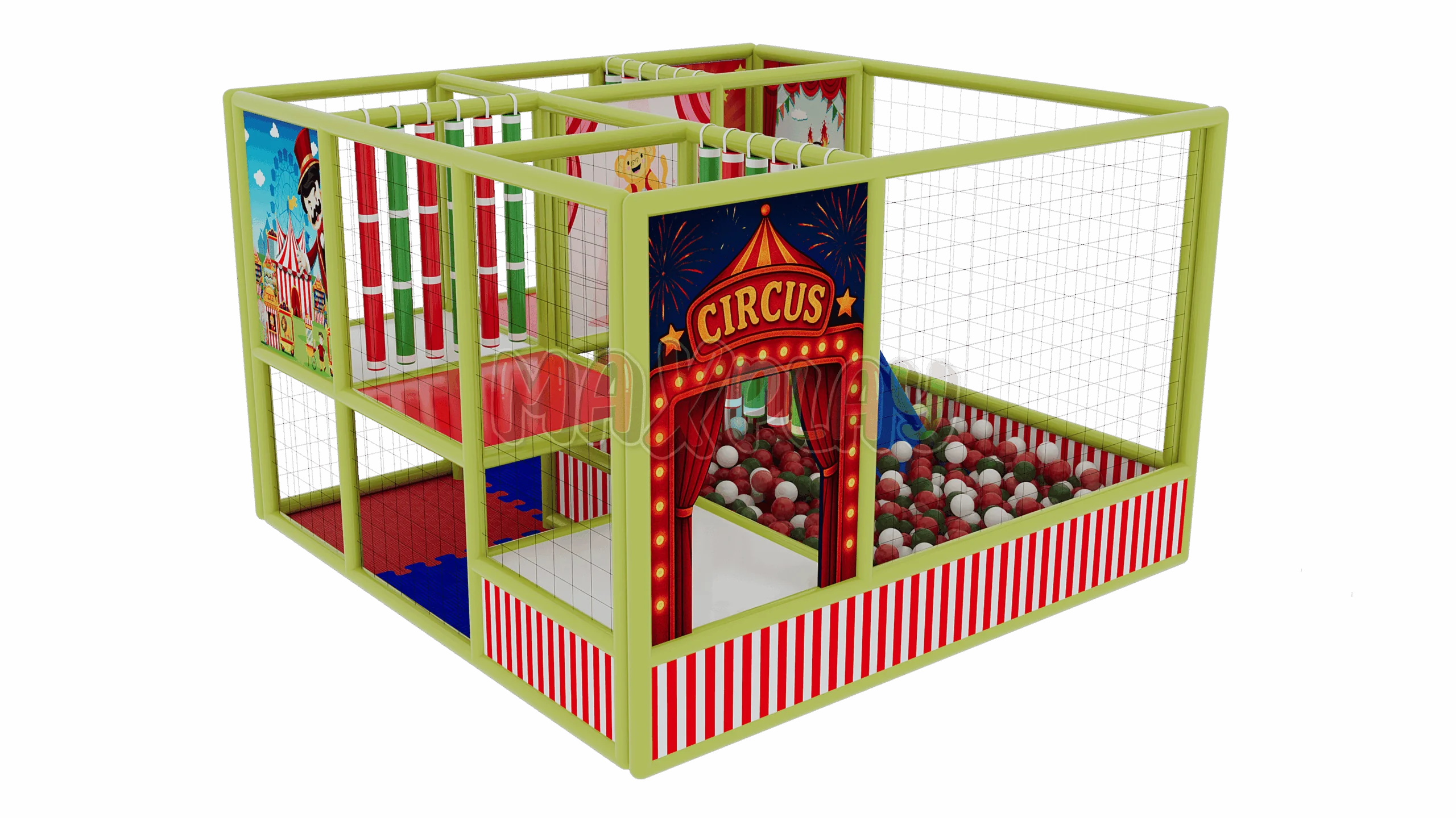 3m x 3m x 2.50h Ball Pool with Slide