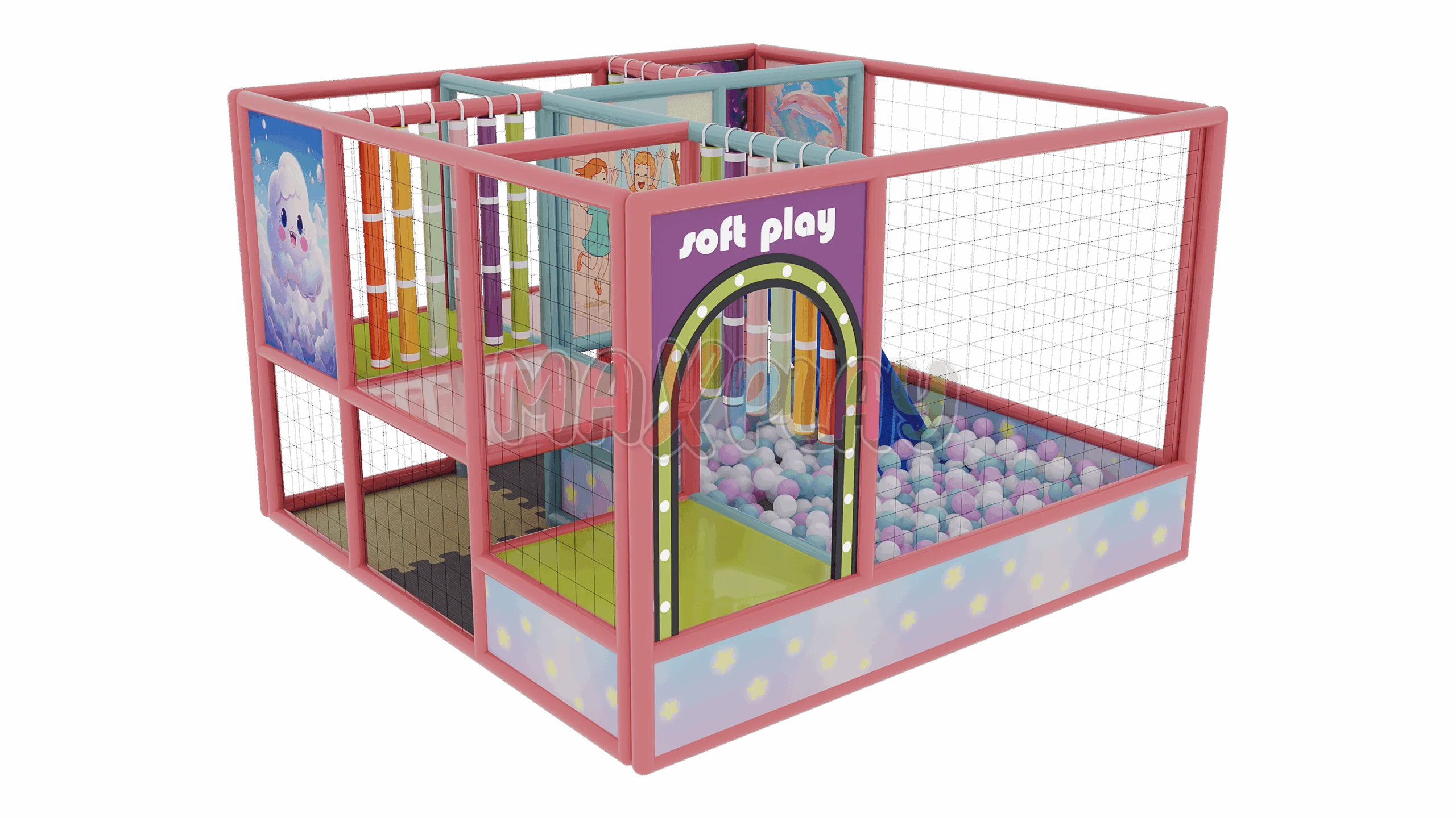 3m x 3m x 2.50h Ball Pool with Slide
