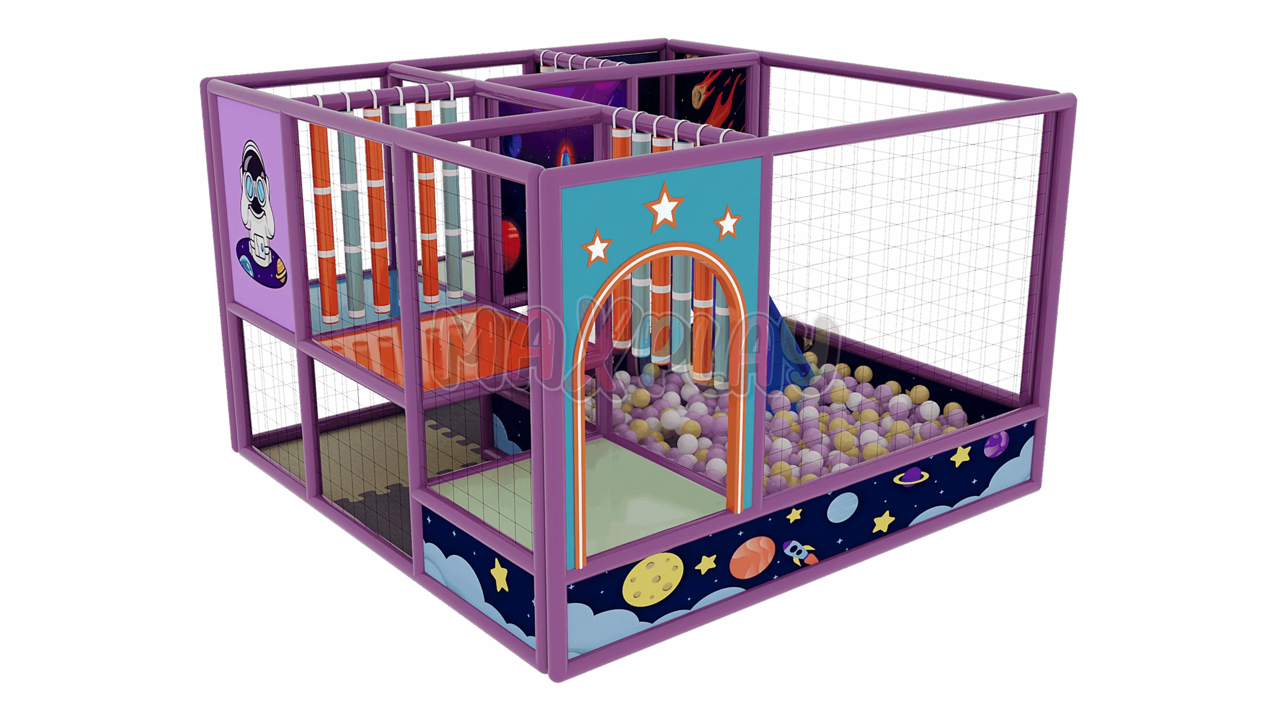 3m x 3m x 2.50h Ball Pool with Slide