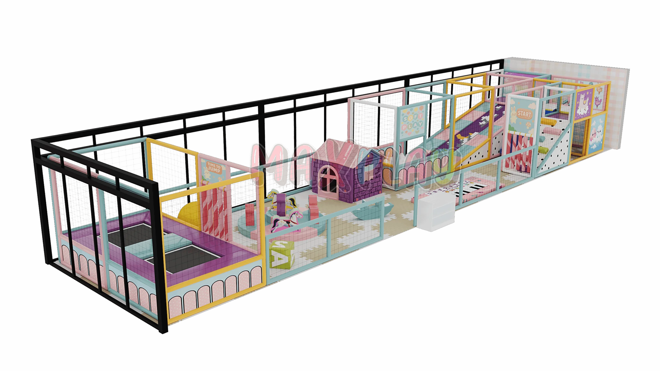 3.5m x 15m x 2h Soft Play Playground