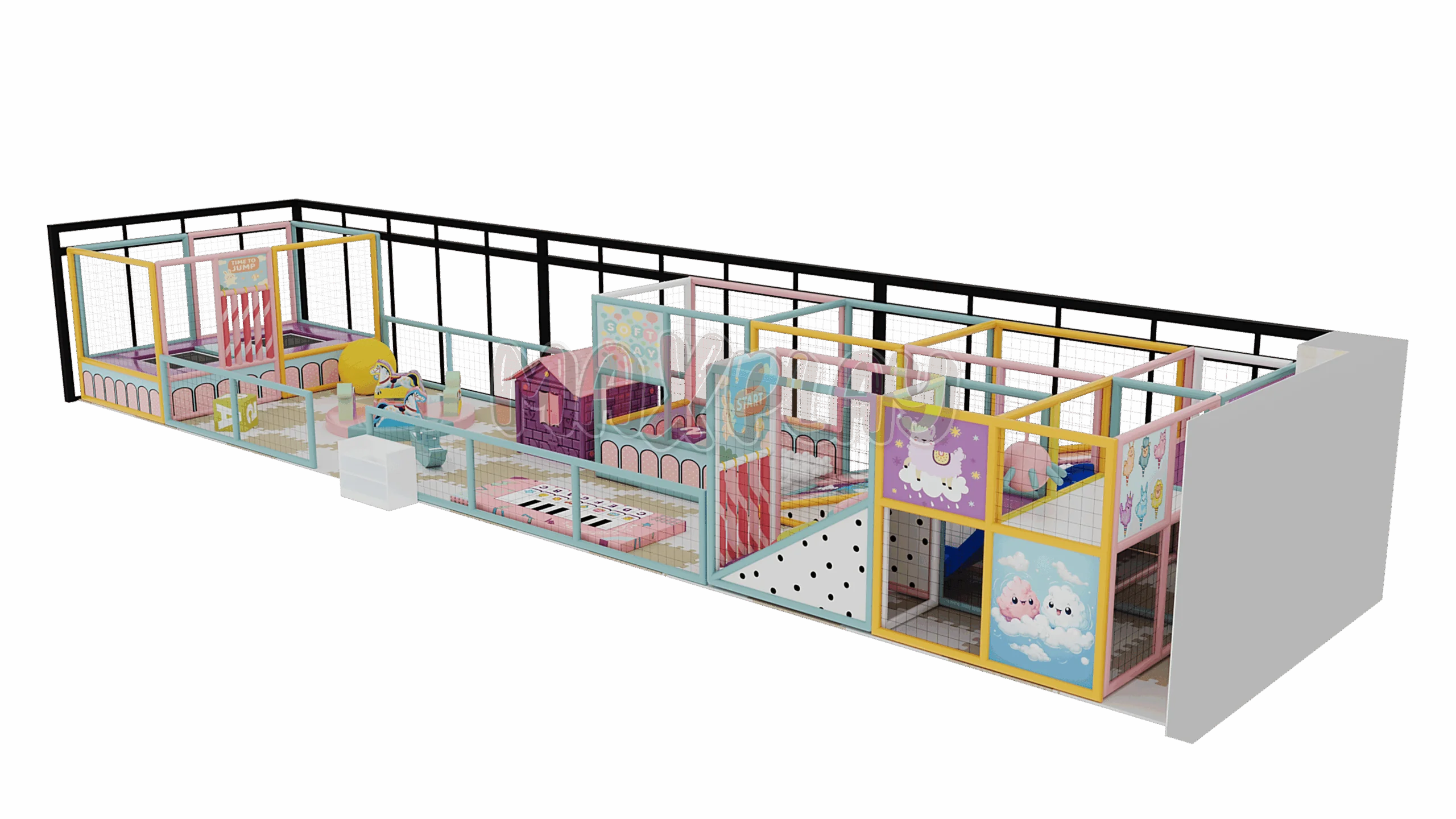 3.5m x 15m x 2h Soft Play Playground