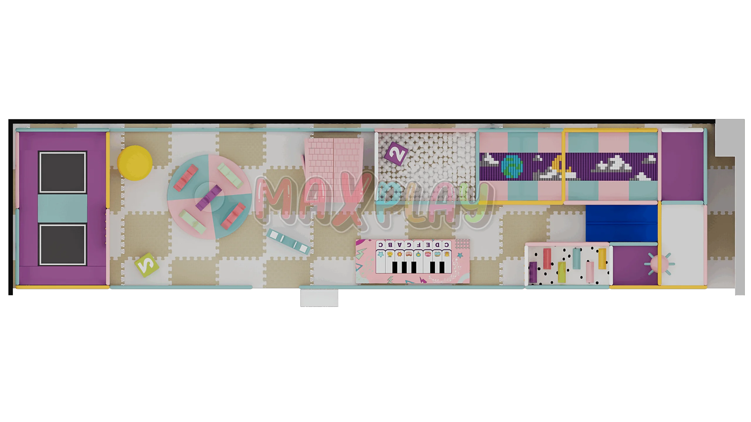 3.5m x 15m x 2h Soft Play Playground