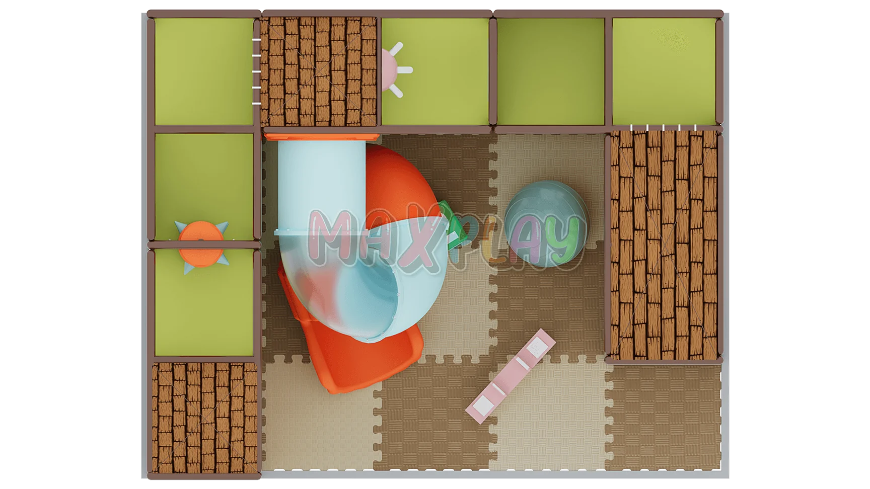 4m x 5m x 3h Soft Play Tüp Kaydıraklı