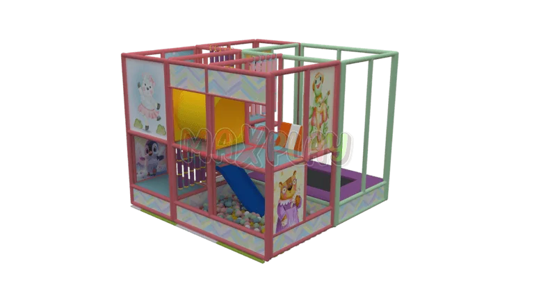 4m x 3m x2h Ball Pool and Trampoline