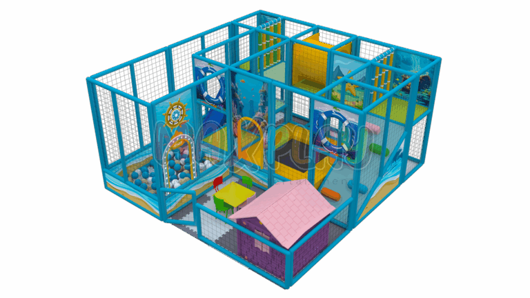 5m x 5m x 2.5m High Ball Pool with Slide Play Structure