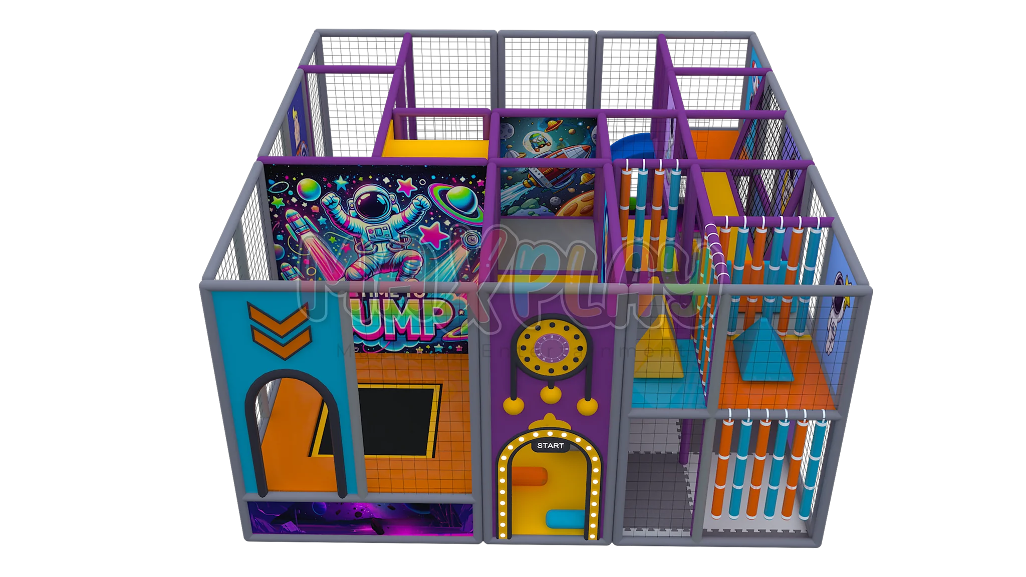 5m x 5m x 2.5h Ball Pool with Slide