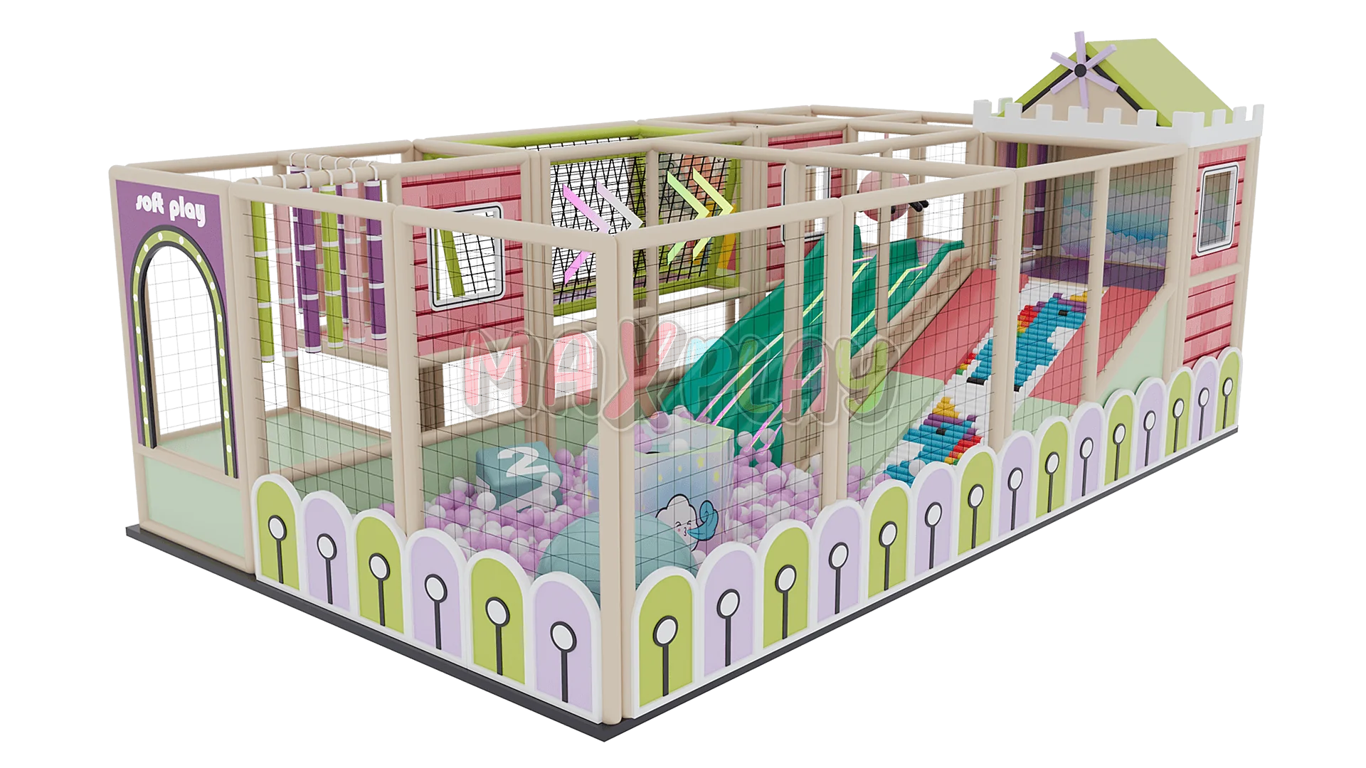 6m x 4m x 2h Rulmanlı Top Havuzu