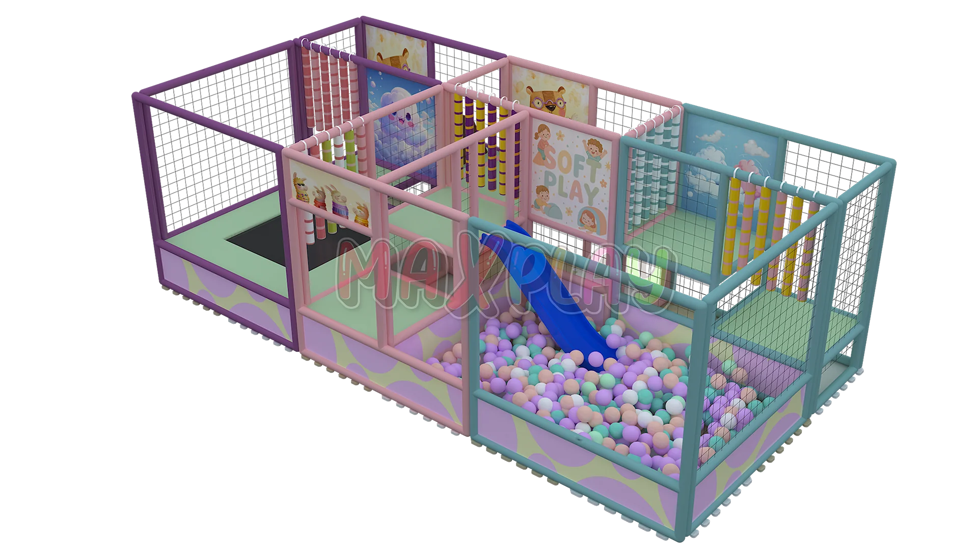 6m x 3m x 2h Soft Play Aktivite Merkezi