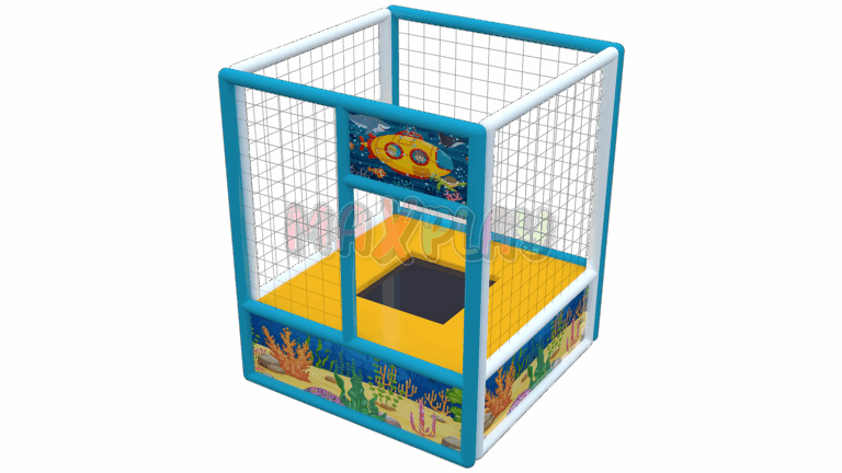 1.6m x 1.6m x 2h Single Trampoline