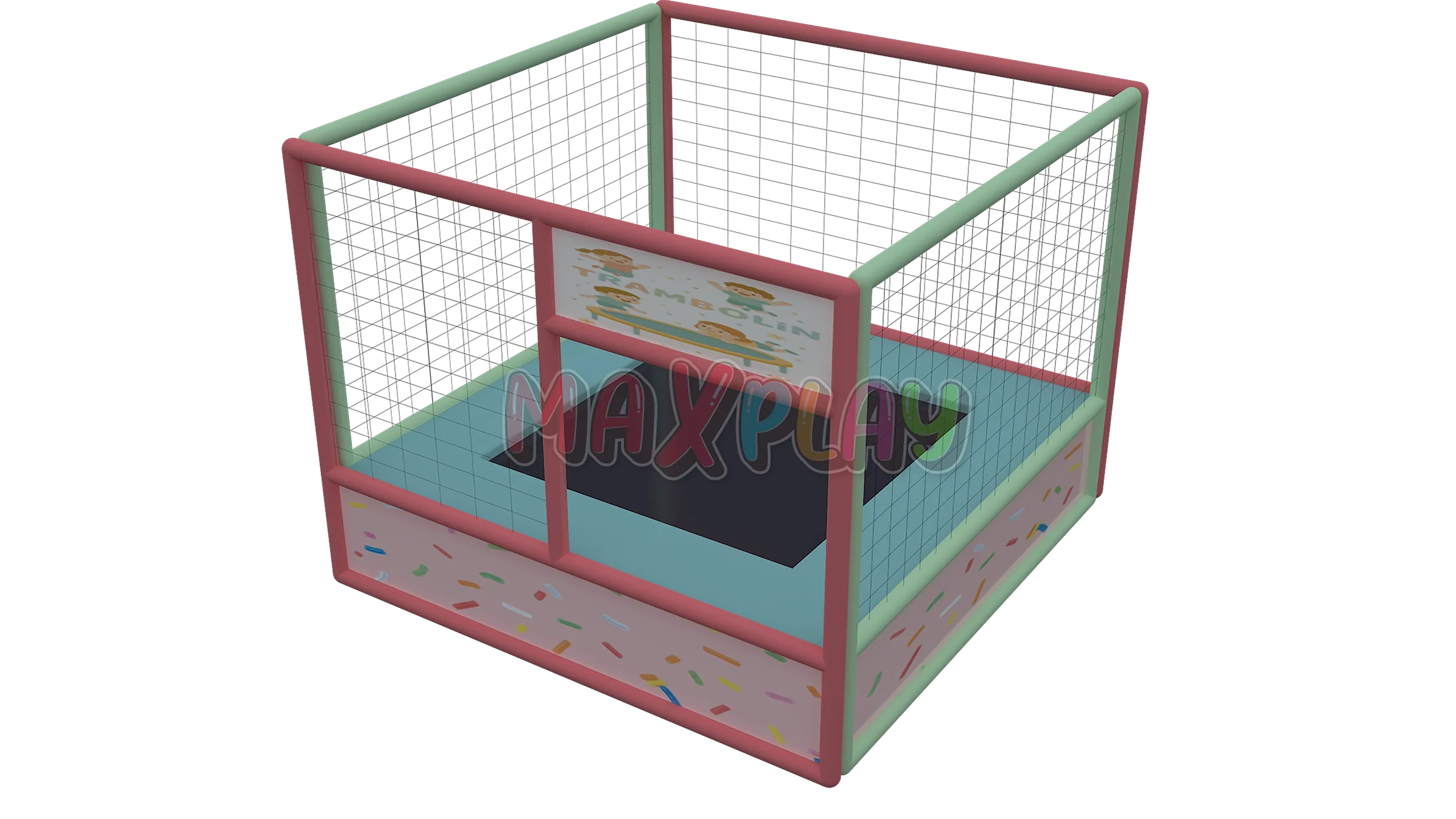 2.5m x 2.5m x 2h Tekli Trambolin