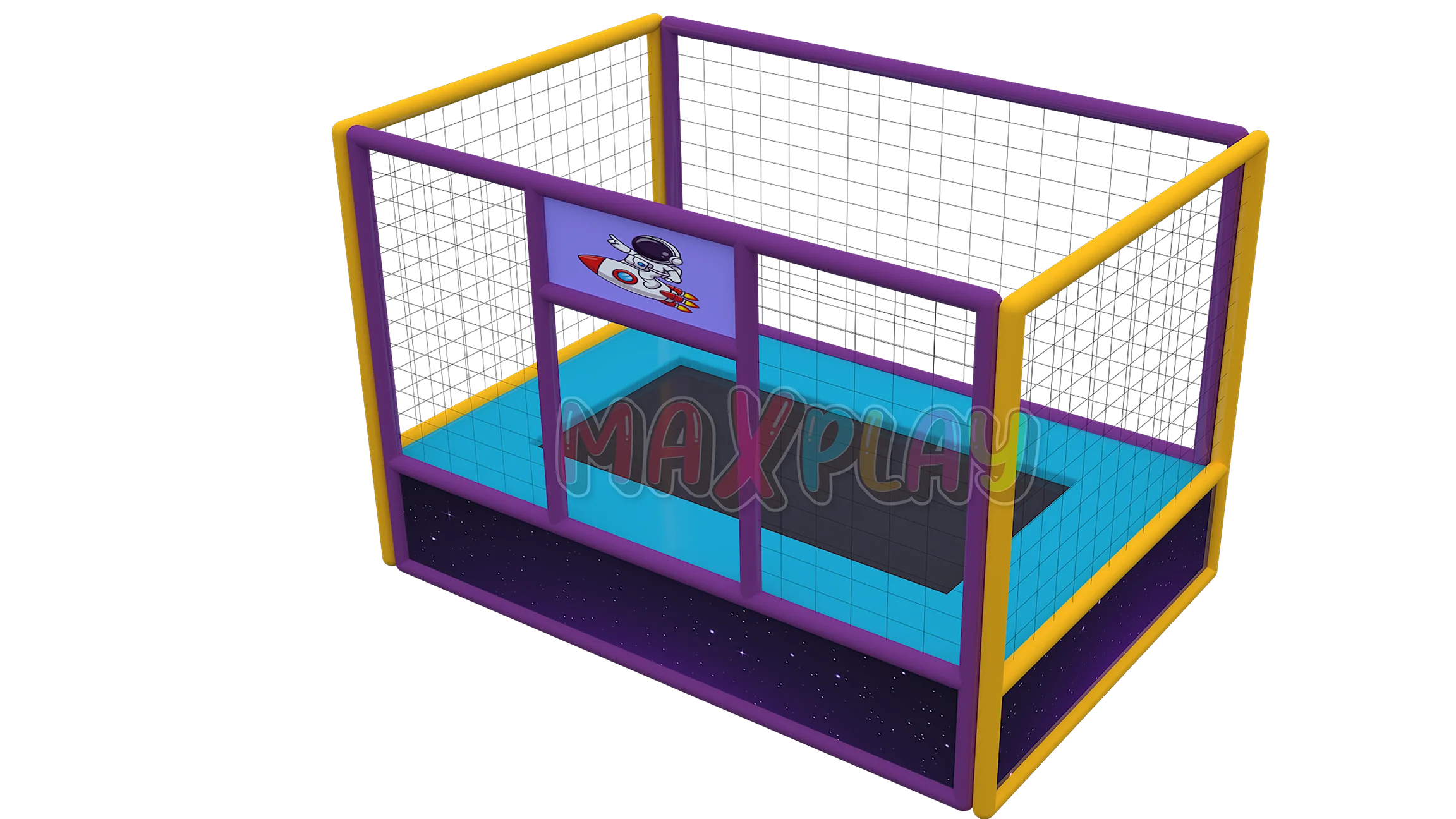 2m x 3m x 2h Tekli Trambolin