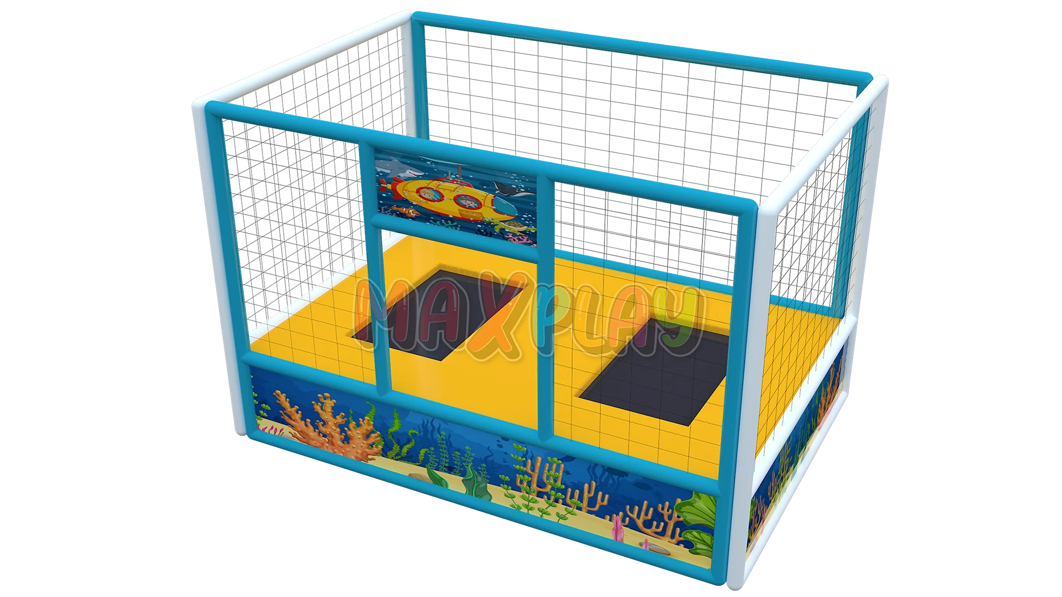 2m x 3m x 2h İkili Trambolin