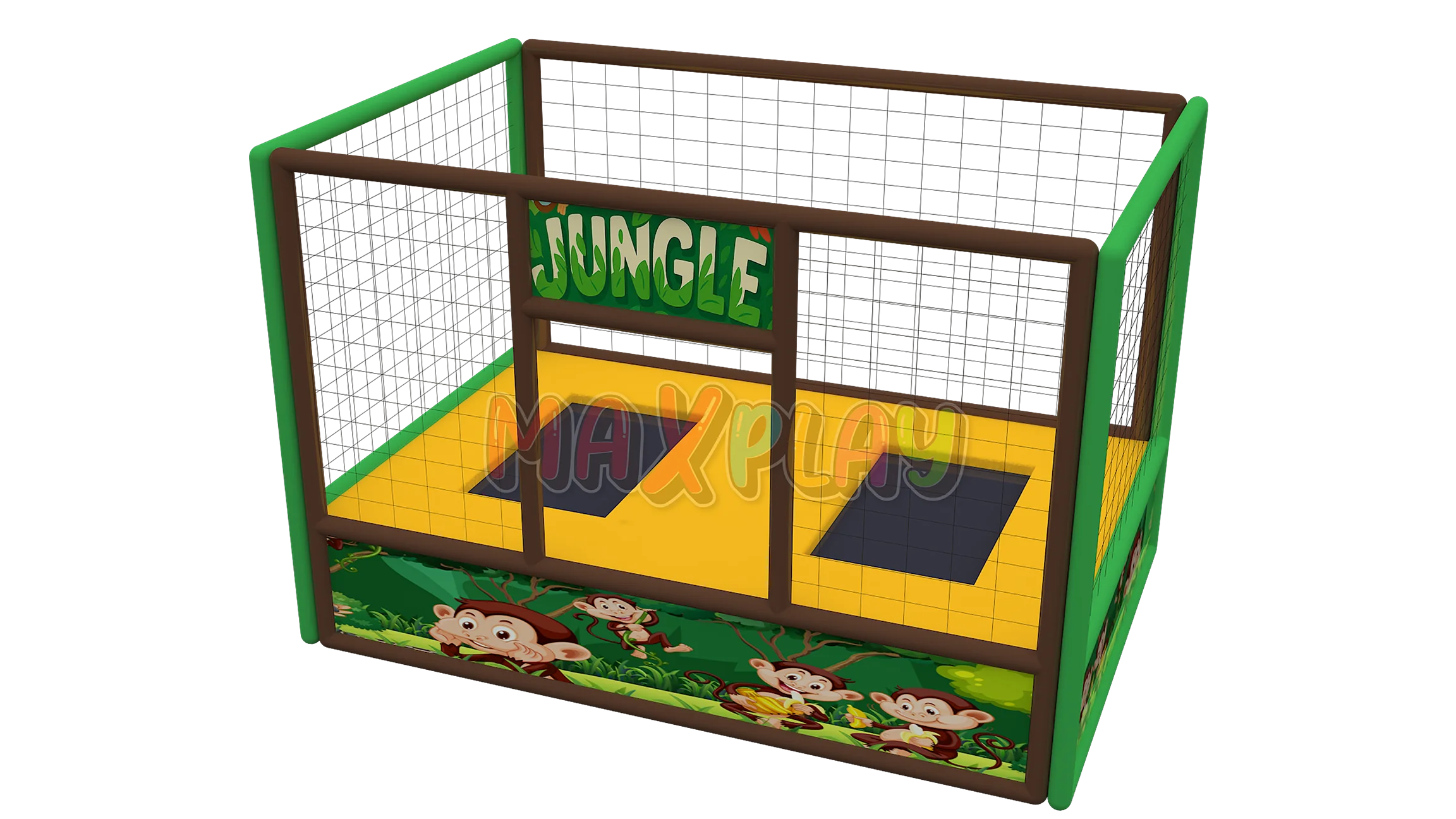 2m x 3m x 2h İkili Trambolin