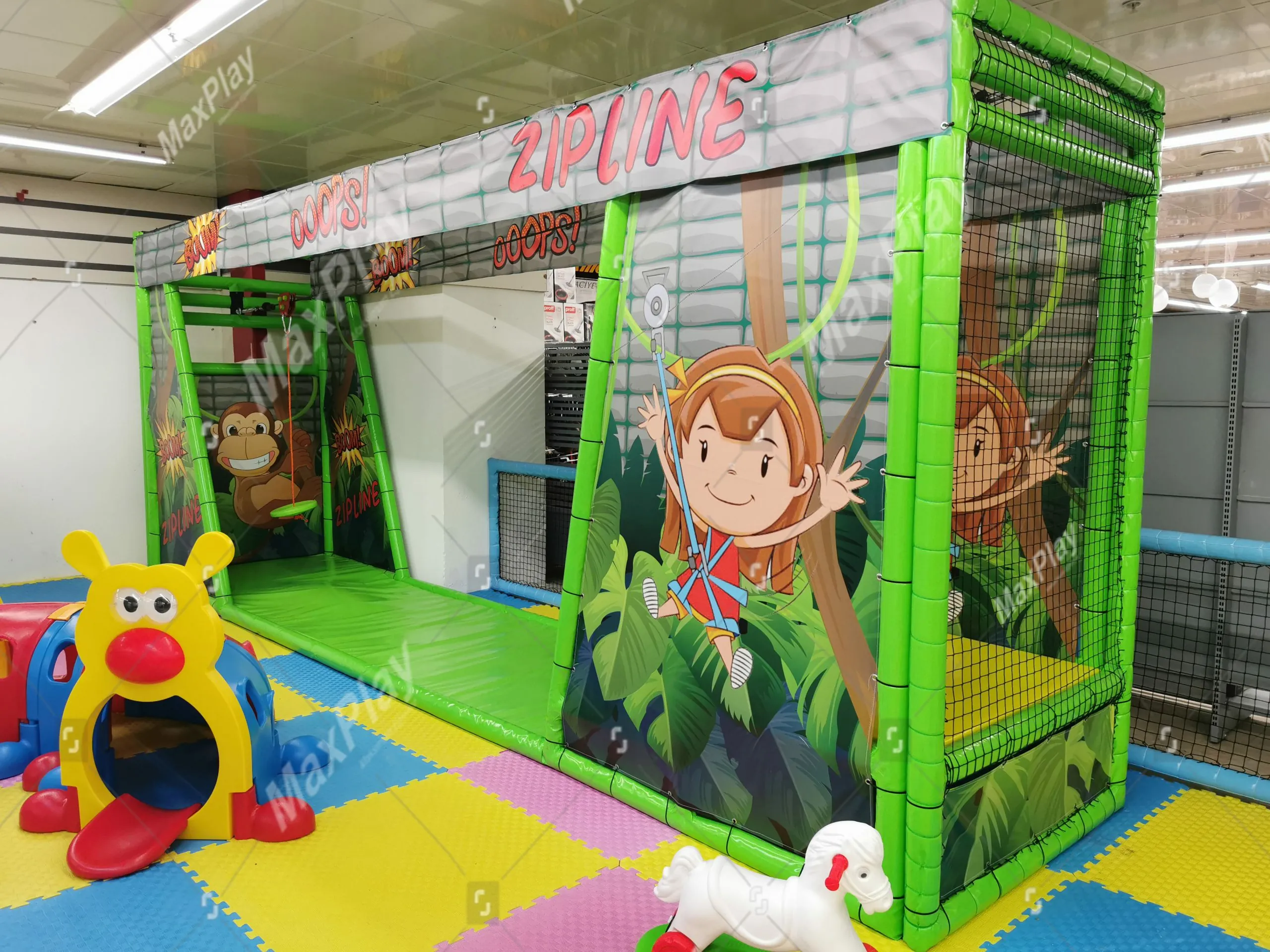 140cm x 640cm x 2.5h Zipline