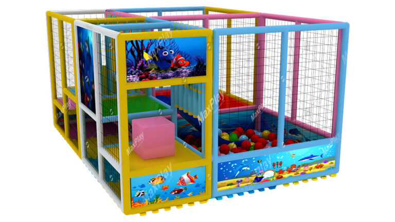 4m x 3m x2h Ball Pool and Trampoline