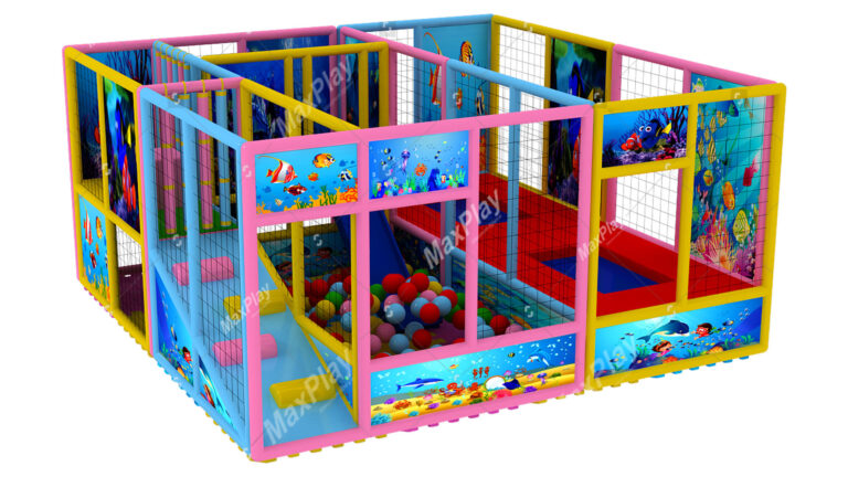 4m x 4m x 2h Trampoline Ball Pool