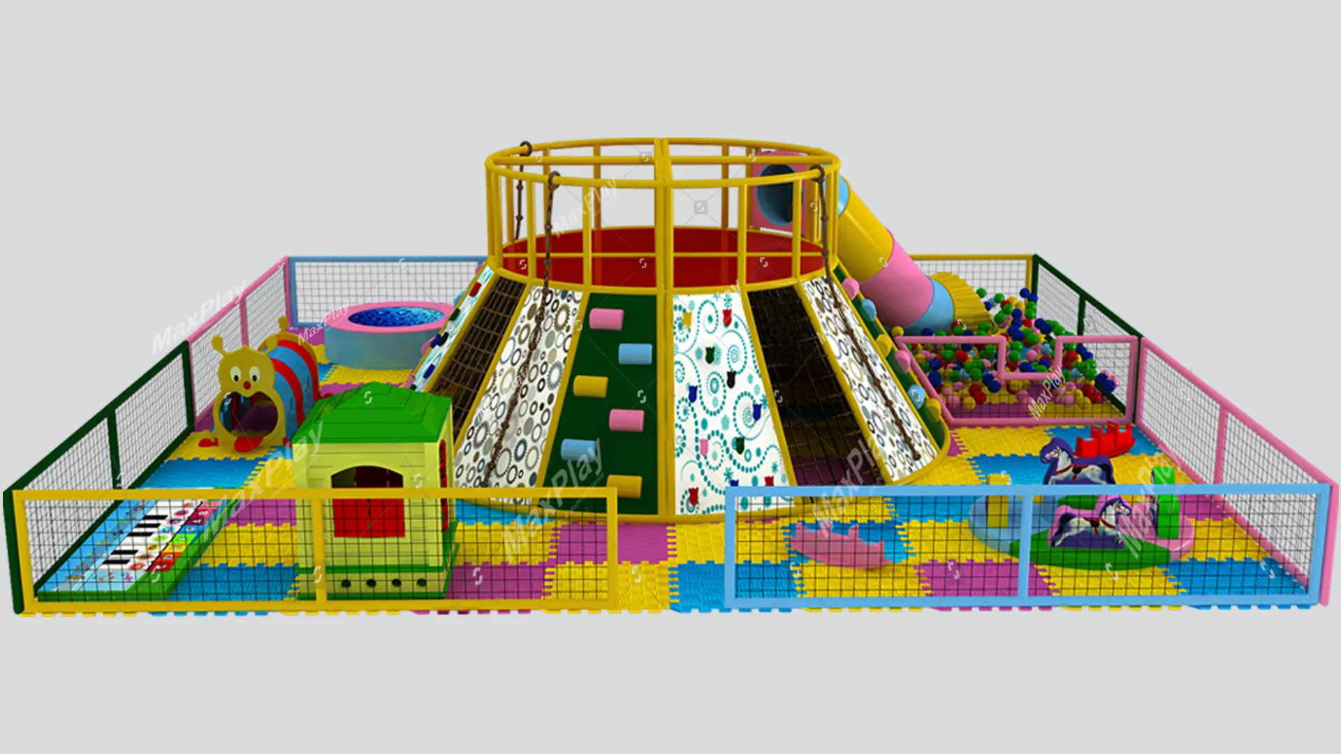 Climbing Tower with Slide 10m x 10m x 3h