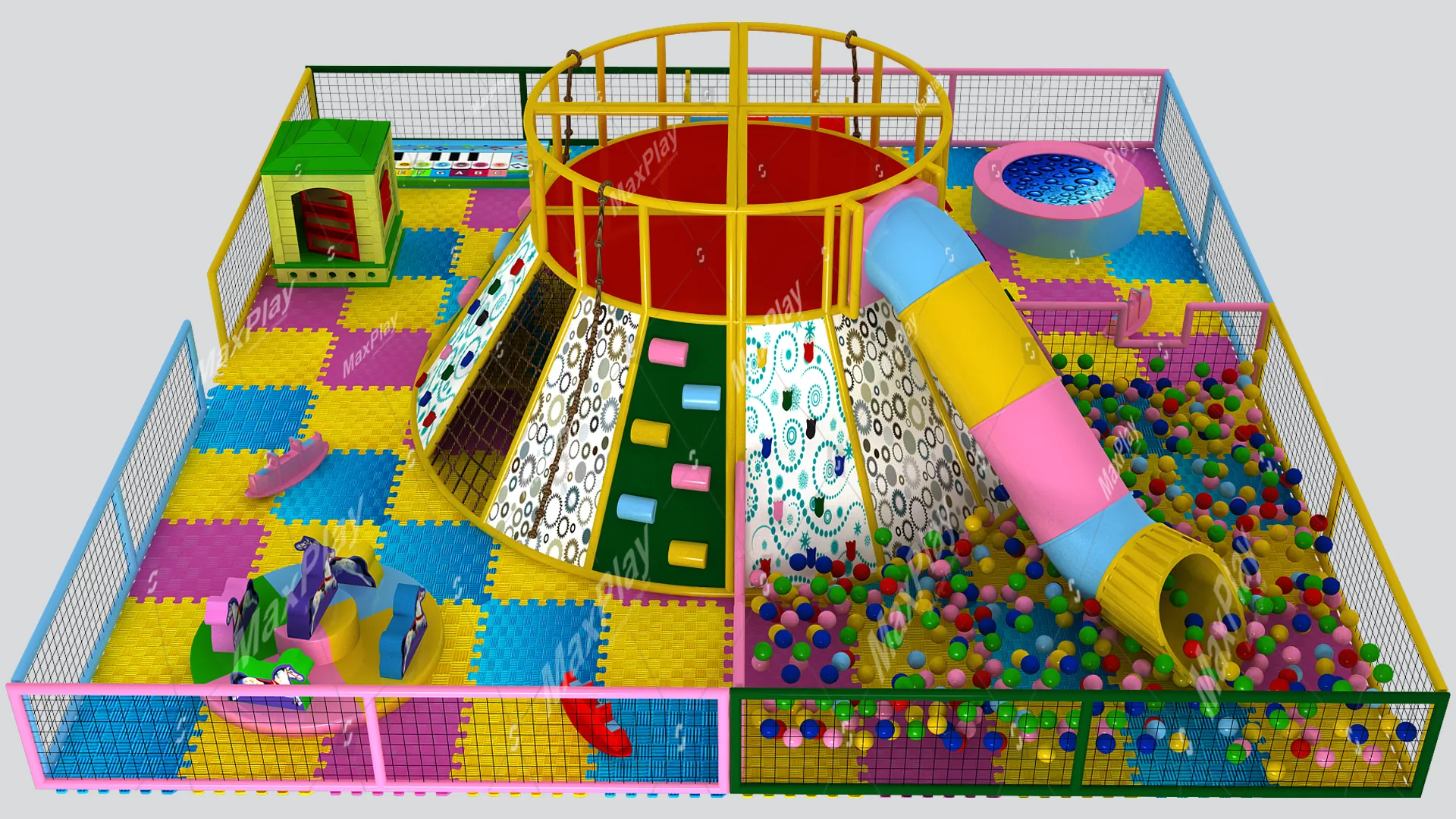 Climbing Tower with Slide 10m x 10m x 3h