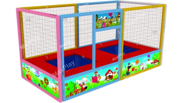 2m x 4m x 2h Double Trampoline
