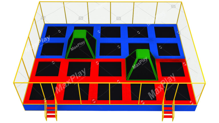 15 m x 11 m x 4 h Olympic Trampoline Park