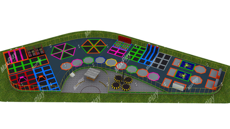 Mega Trampoline Park 97m x 40m x 4h