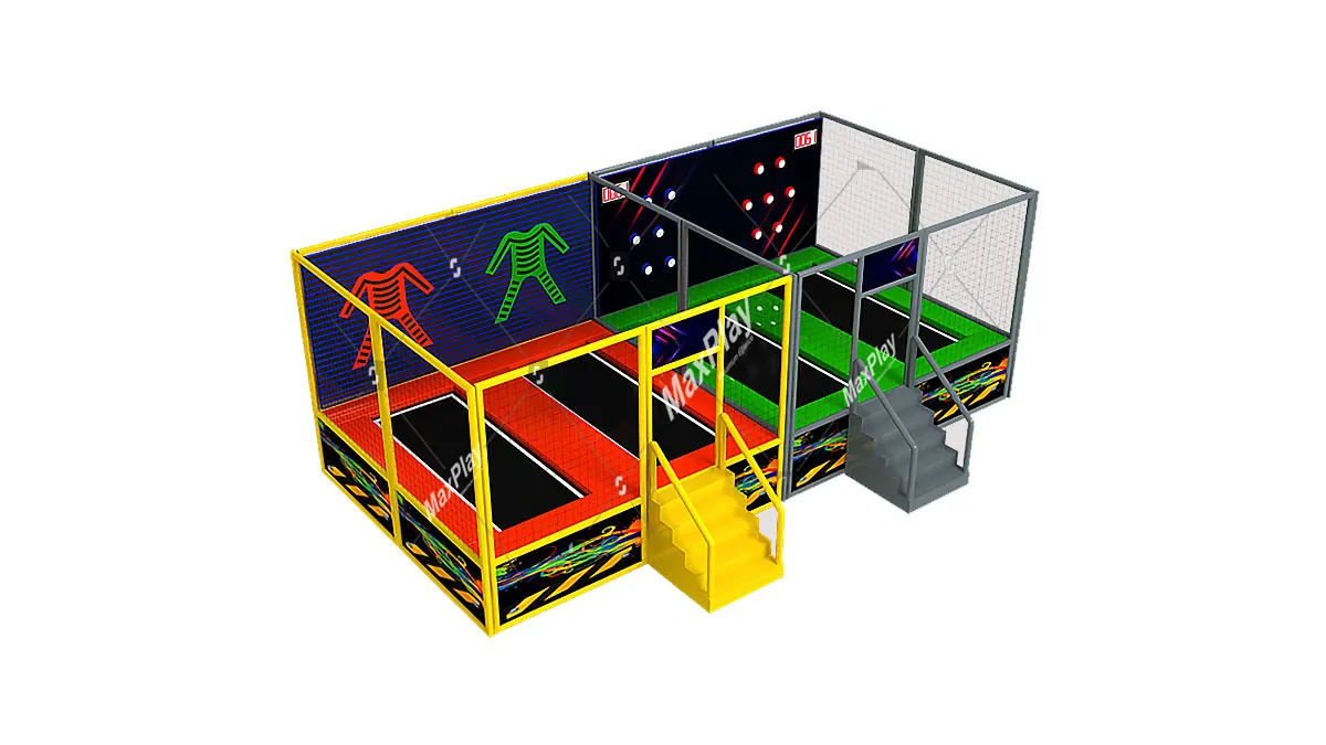 Trampoline Jump Stick Jump Button 8m x 5m x 3h