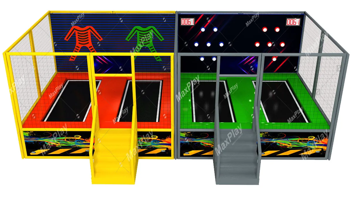 Trampoline Jump Stick Jump Button 8m x 5m x 3h