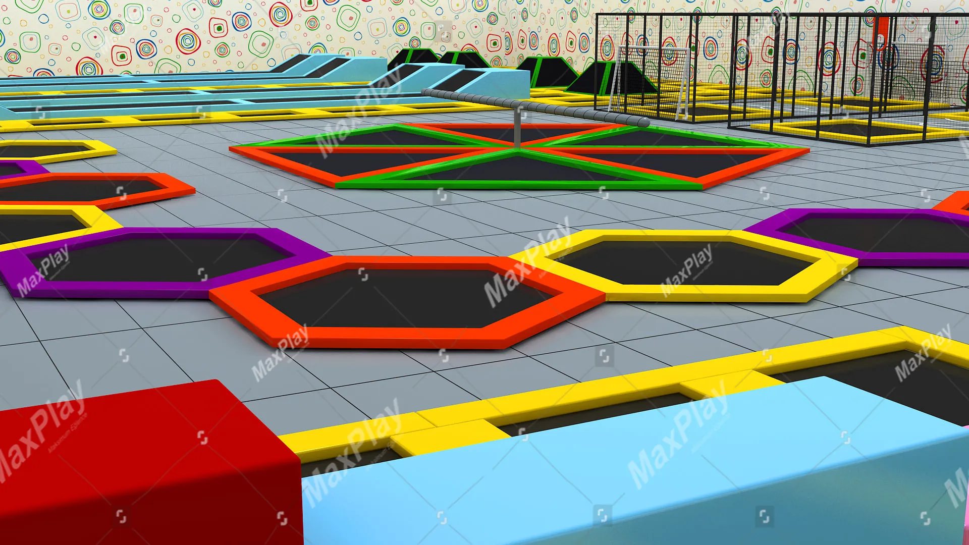 Trampoline Park – 61m x 36m x 4,2h
