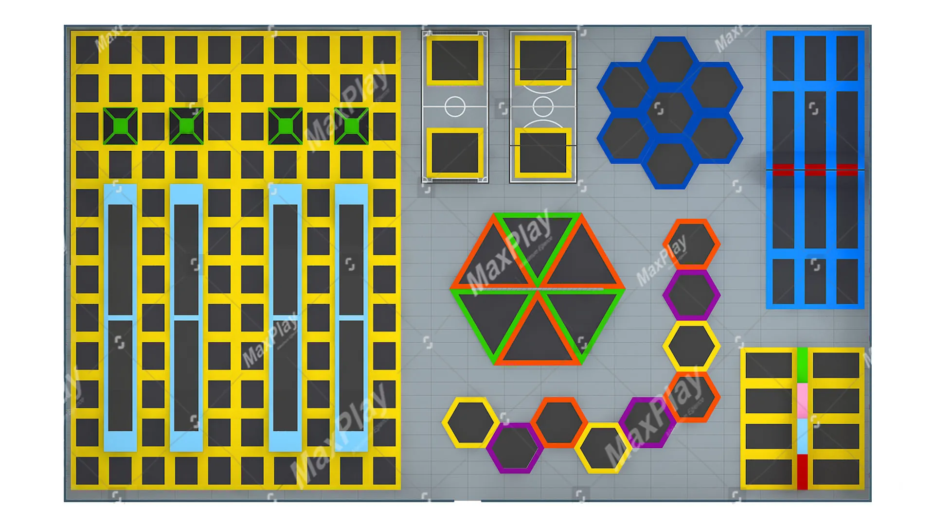 Trampoline Park – 61m x 36m x 4,2h