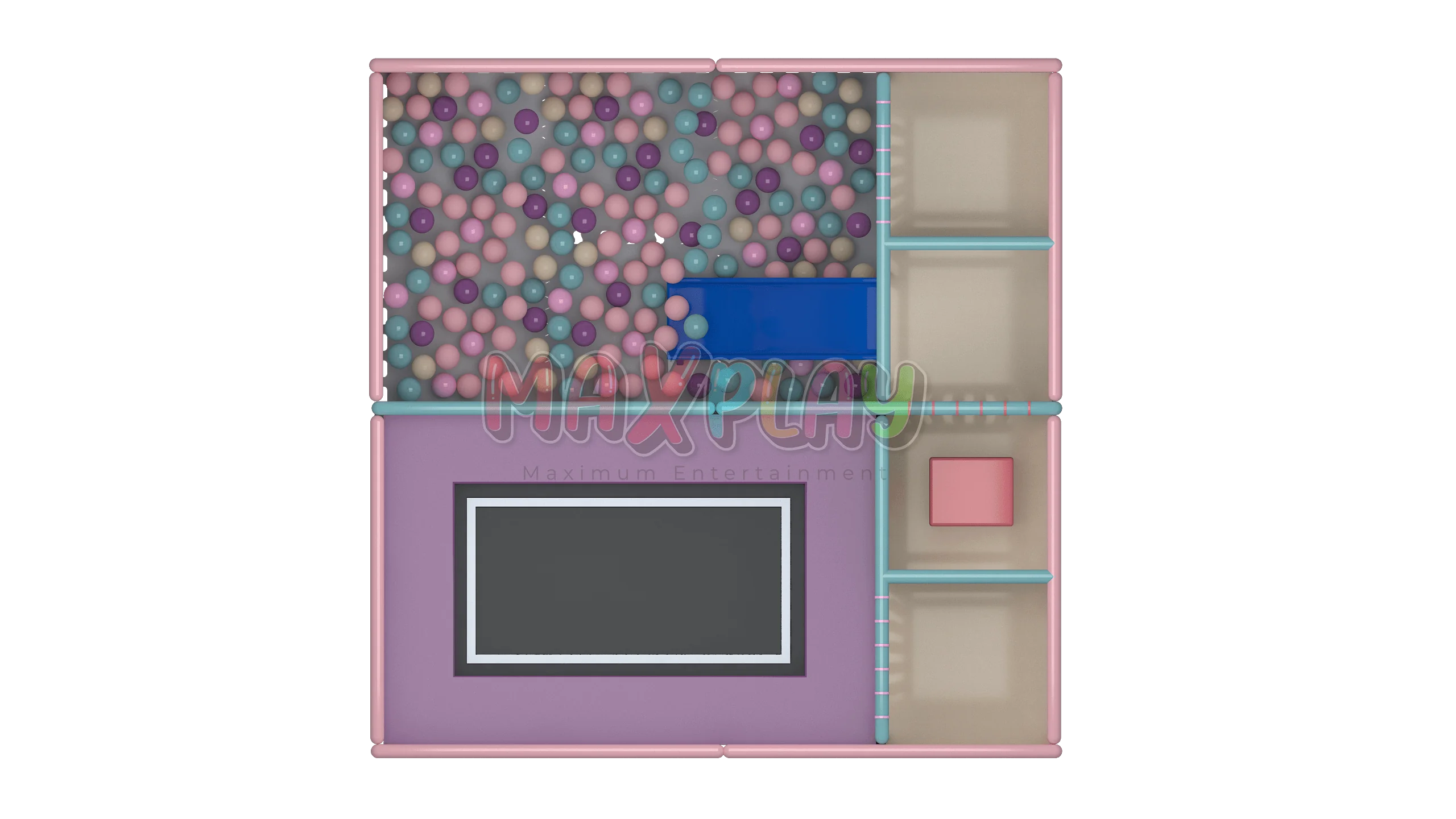 4m x 4m x 2m Trampoline Integrated Ball Pool Area