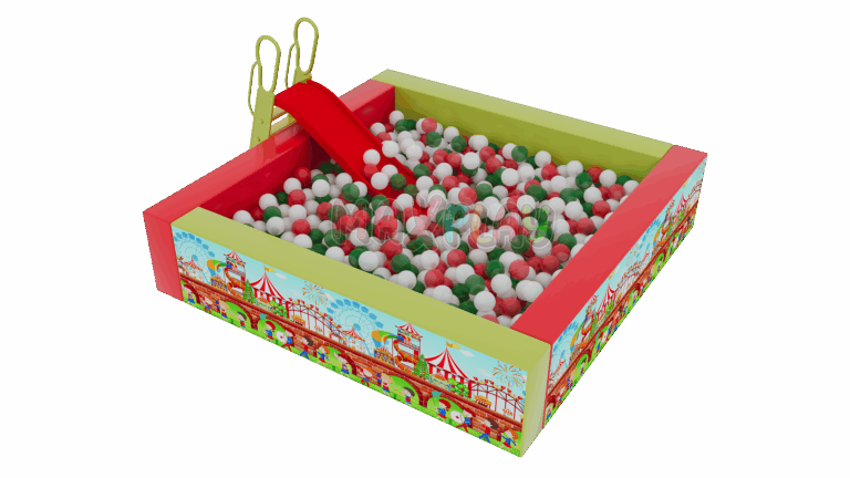 200cm x 200cm Sponge Ball Pool with Slide