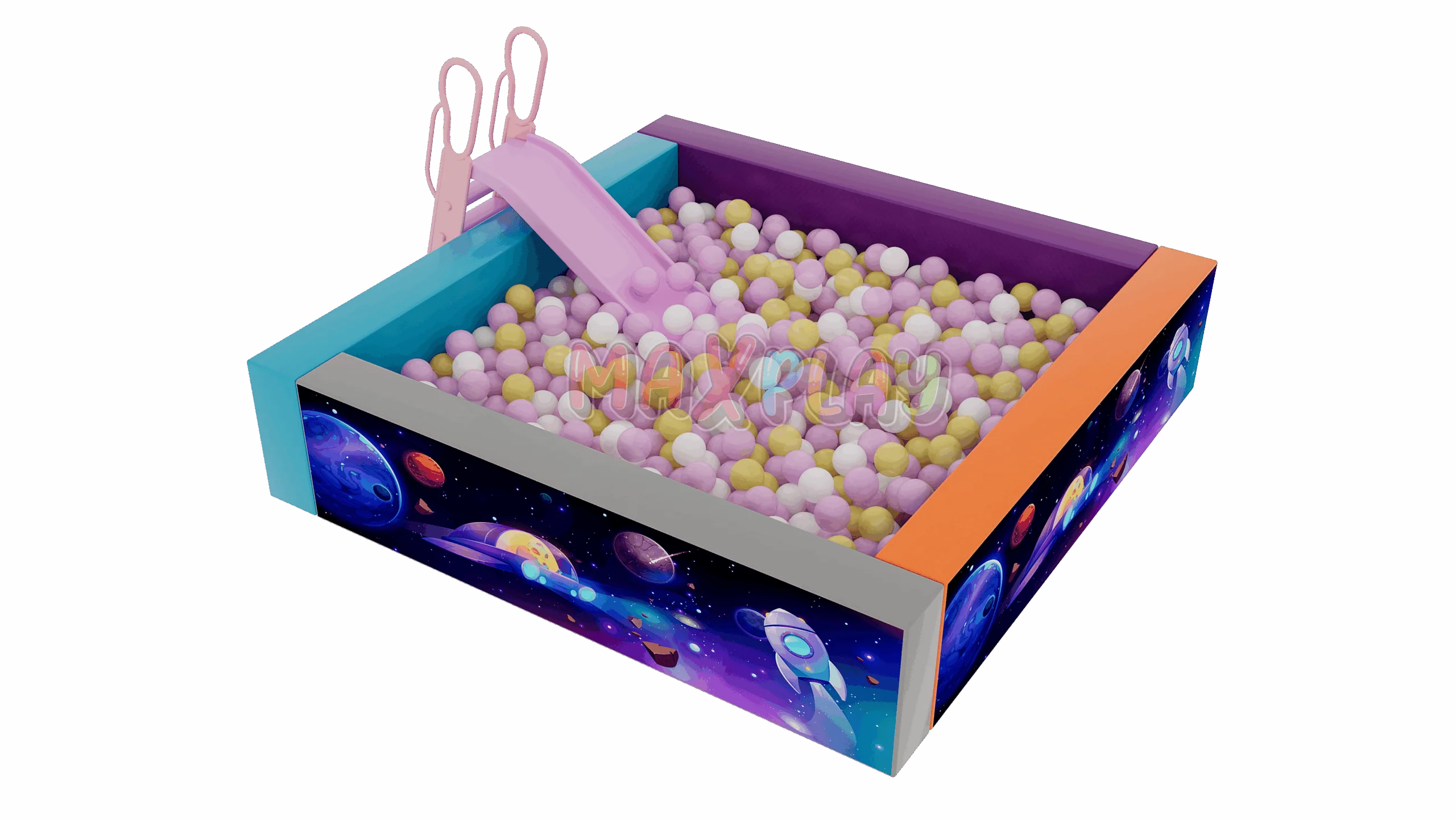 200cm x 200cm Sünger Top Havuzu Kaydıraklı