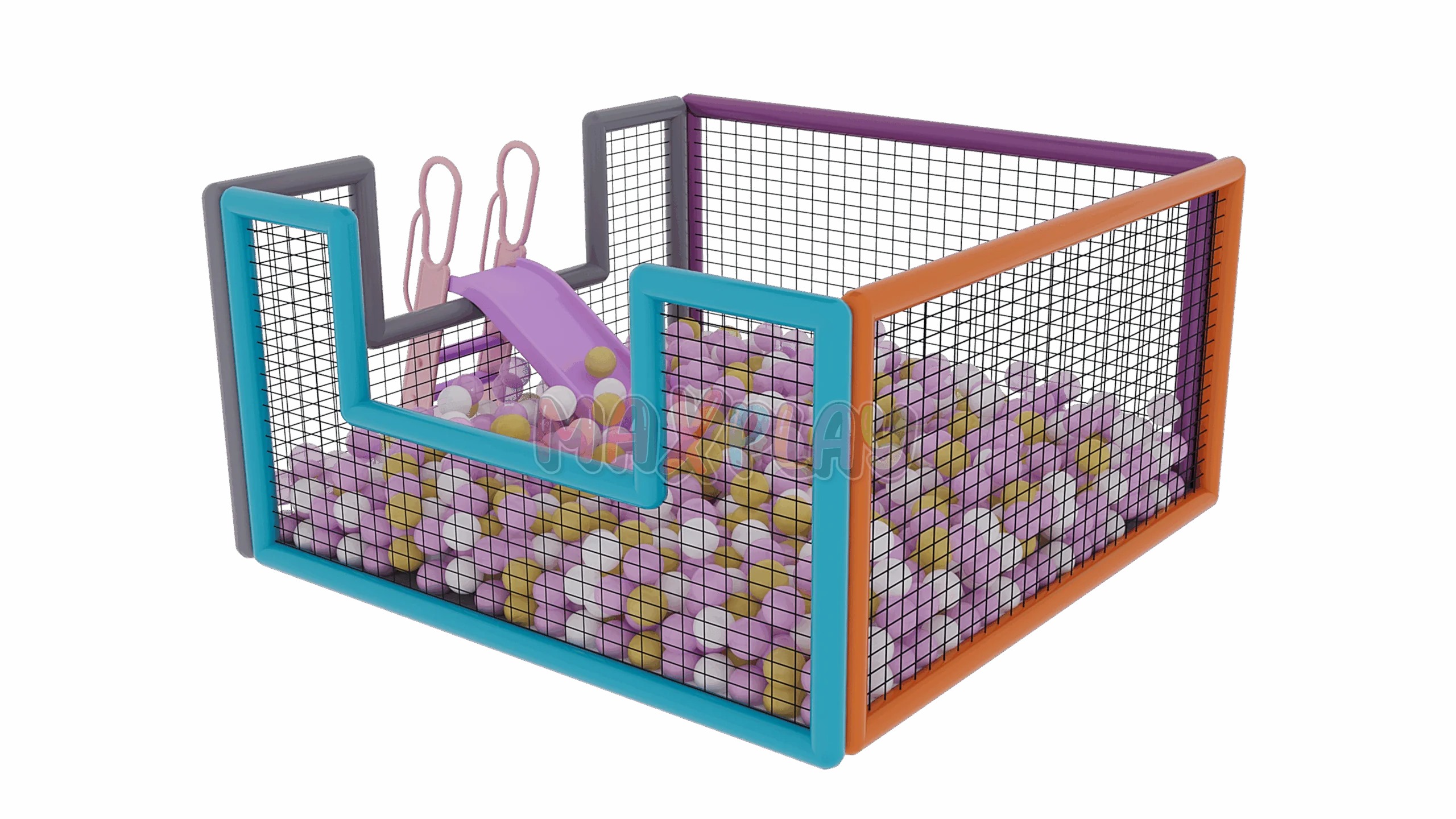 200cm x 200cm Profil Top Havuzu Kaydıraklı
