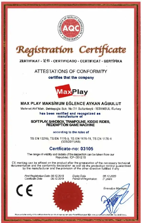 MaxPlay | Certificates