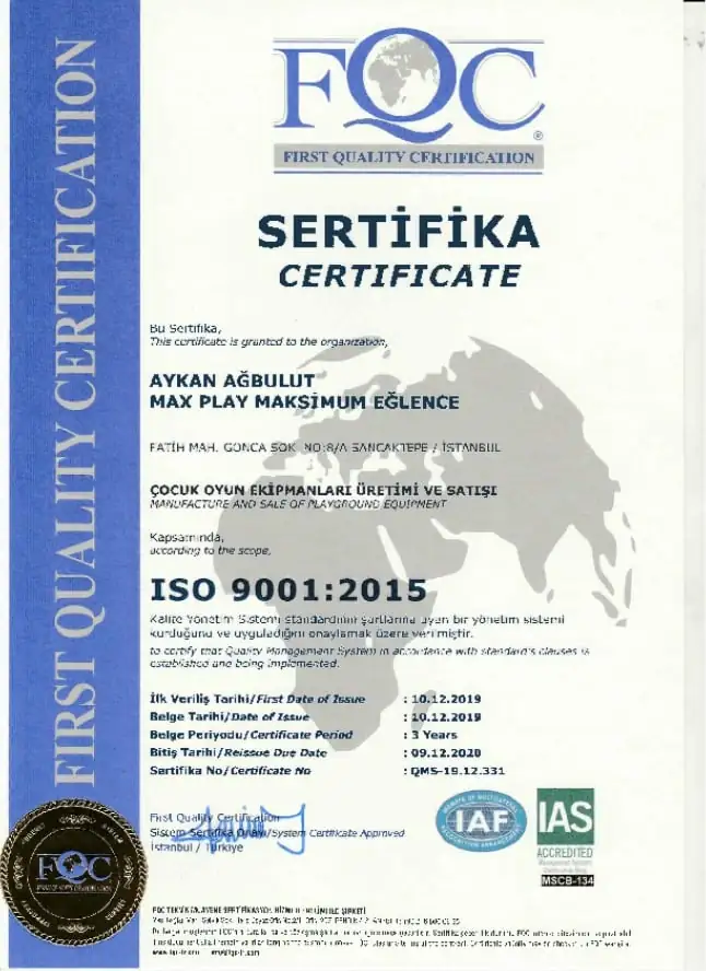 MaxPlay | Certificates