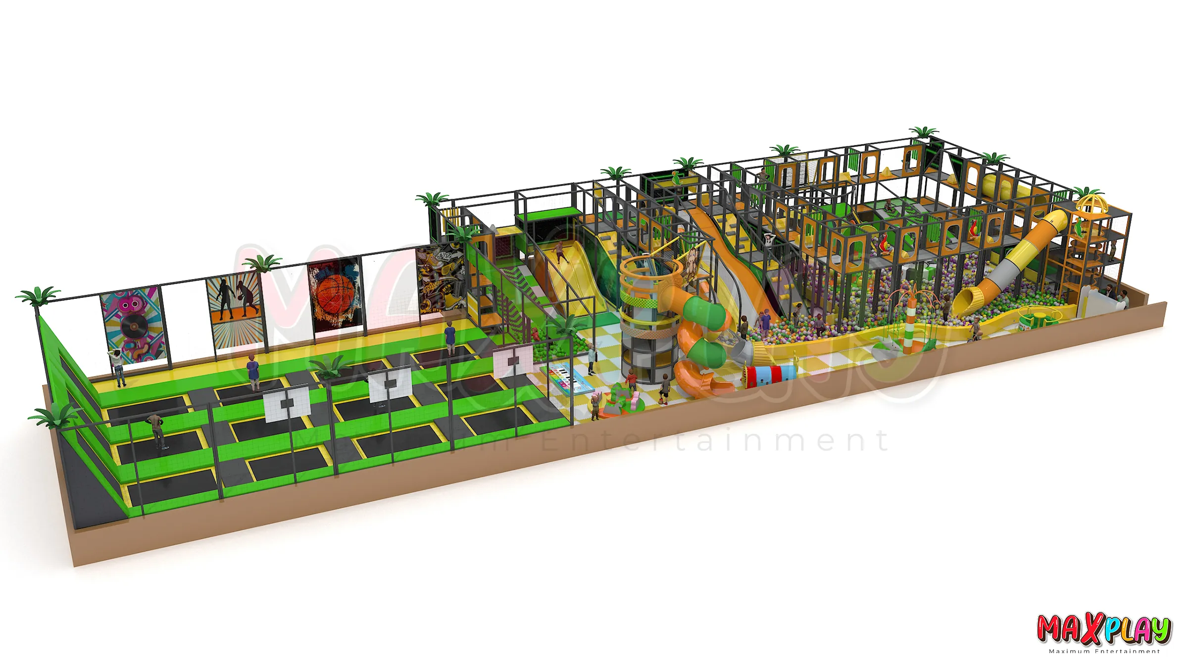 39m x 15m x 4h Indoor Playground