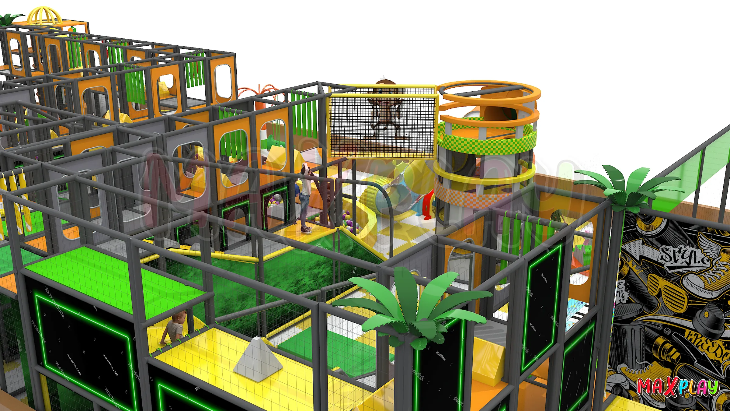 39m x 15m x 4h Indoor Playground