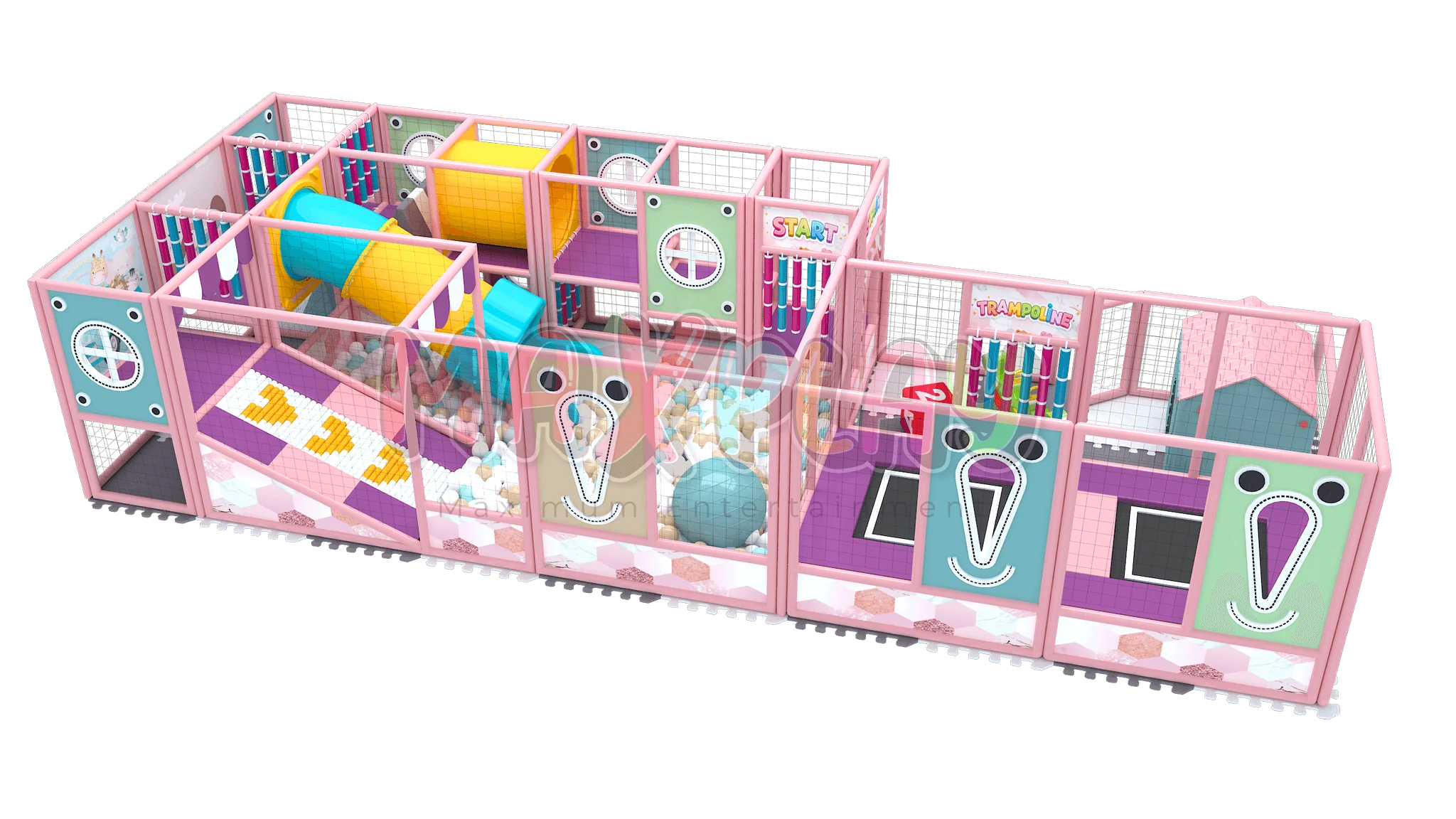 10m x 4m x 2h Ball Pool with Bearing