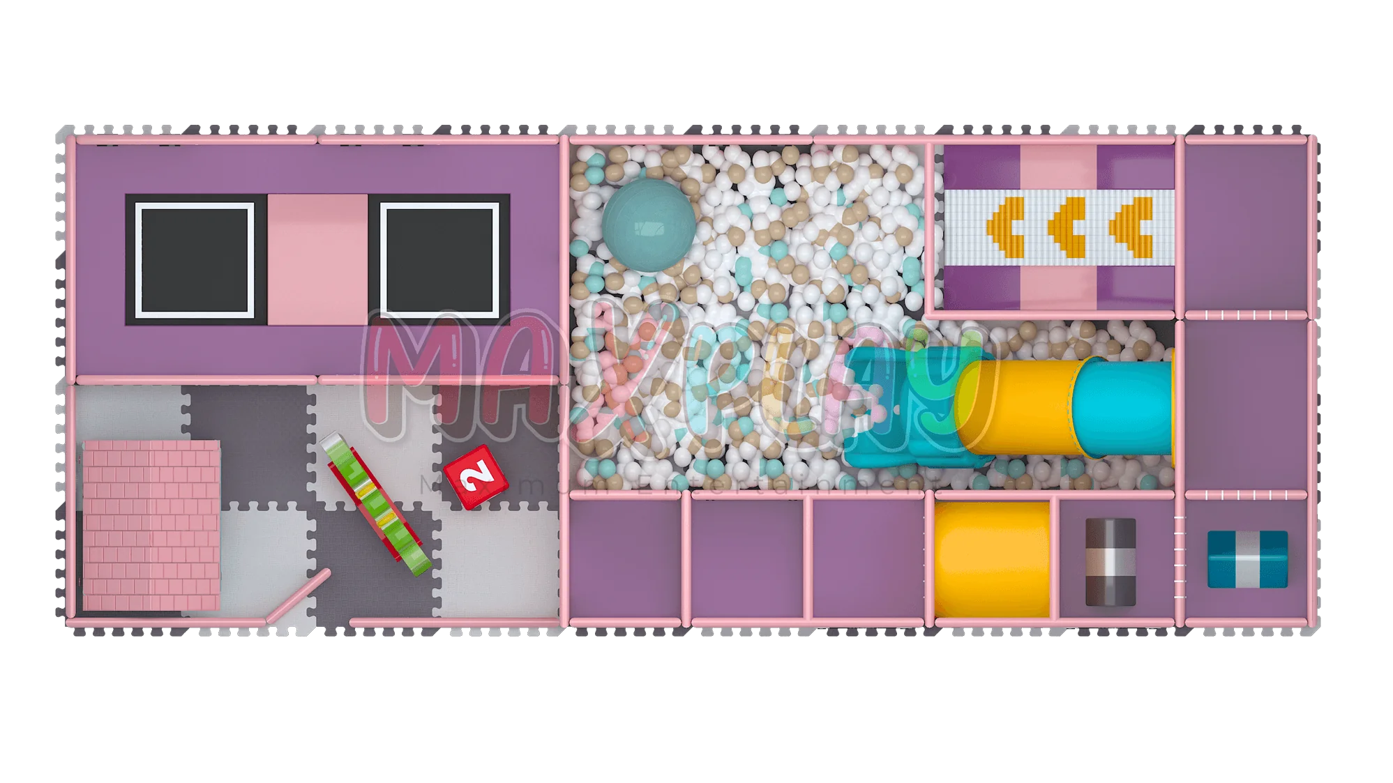 10m x 4m x 2h Ball Pool with Bearing