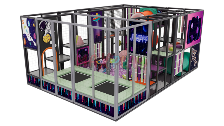 5m x 6m x 3h Spiral Slide Ball Pool and Trampoline