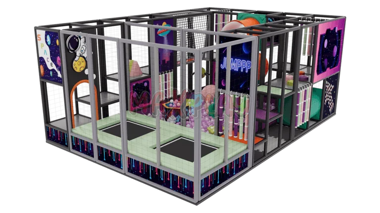 5m x 6m x 3h Spiral Slide Ball Pool and Trampoline